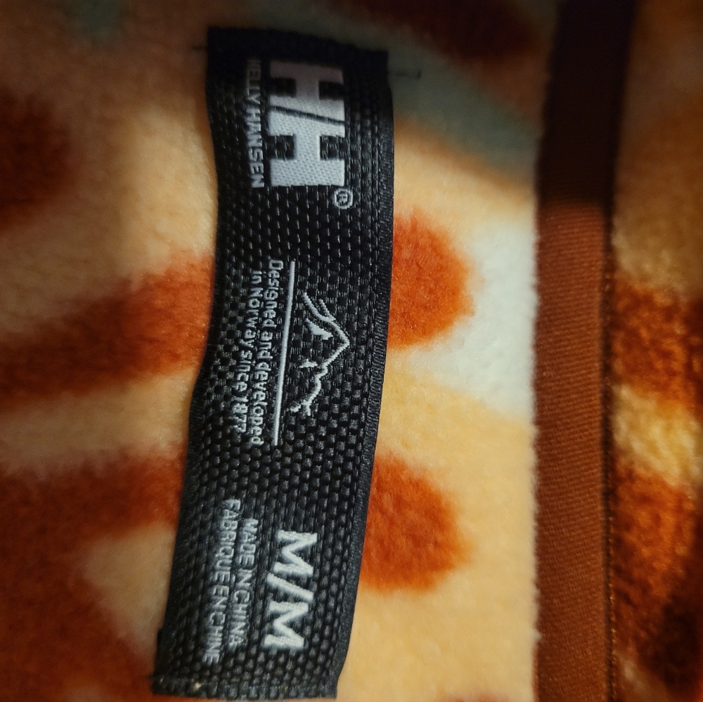 Helly Hansen Orange and White Fleece Pullover - Picture 2 of 3